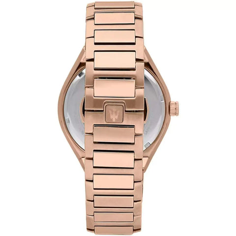 Bracciale in acciaio inox color oro rosa dell’orologio Maserati R8873642007