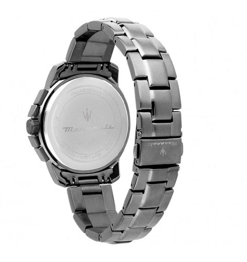 Cinturino in acciaio inossidabile nero con chiusura deployante dell’orologio Maserati R8873621007