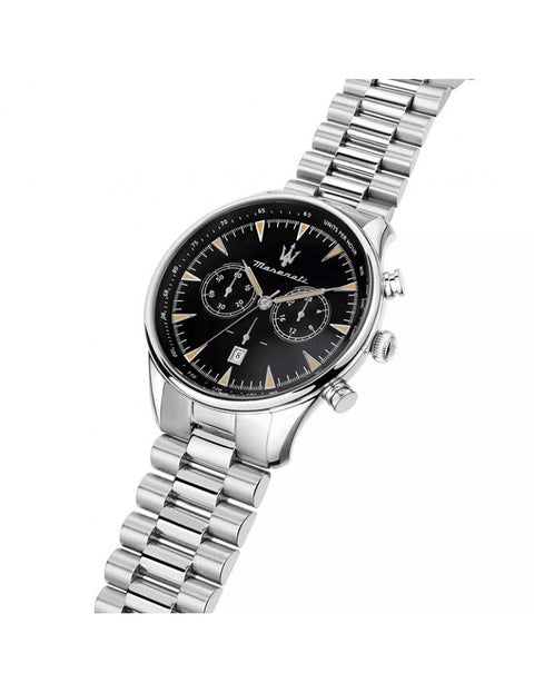 Dettaglio del quadrante dell’orologio Maserati R8873646004