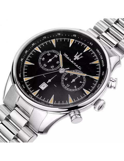 Dettaglio del quadrante dell’orologio Maserati R8873646004