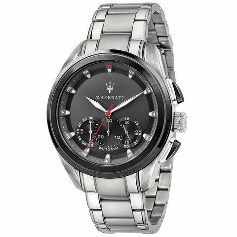 Orologio Maserati R8873612015 da uomo con quadrante nero e dettagli argento