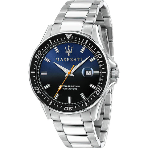 Orologio Maserati R8853140007 da uomo con quadrante azzurro e bracciale in acciaio
