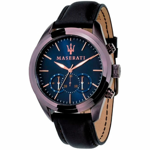 Orologio Maserati R8871612038 da uomo con quadrante marrone e cinturino in pelle