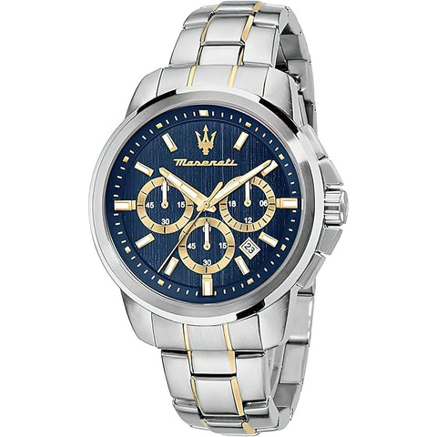Orologio Maserati R8873621039 da uomo con cassa in acciaio e quadrante blu
