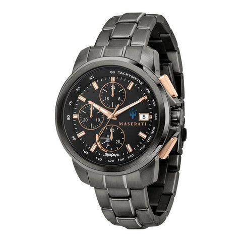 Orologio Maserati R8873645001 da uomo con quadrante nero e bracciale in acciaio