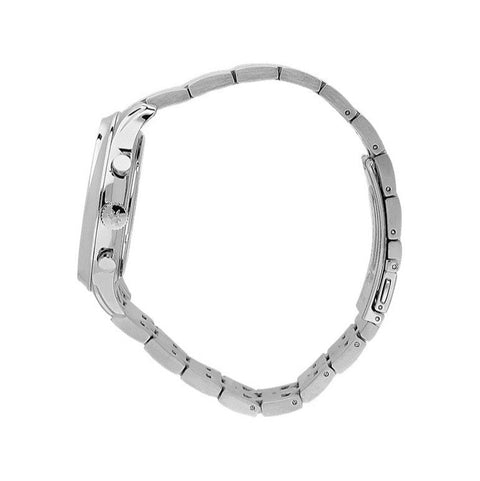 Vista laterale della cassa dell’orologio Maserati R8873621009 in acciaio inox
